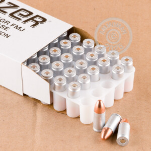 Photo of 9mm Luger FMJ ammo by Blazer for sale at AmmoMan.com.