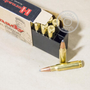 Photograph showing detail of .308 WINCHESTER HORNADY CUSTOM INTERLOCK 150 GRAIN BTSP (20 ROUNDS)