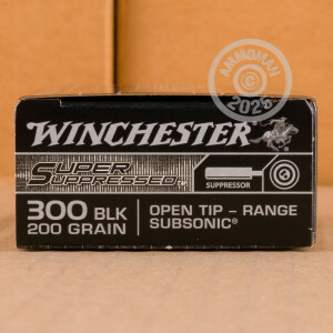 Image of 300 AAC BLACKOUT WINCHESTER SUPER SUPPRESSED 200 GRAIN OPEN TIP (200 ROUNDS)