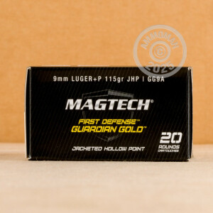 Image of 9MM LUGER +P MAGTECH GUARDIAN GOLD 115 GRAIN JHP (20 ROUNDS)