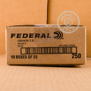 Image of 410 BORE FEDERAL UPLAND STEEL 3" 3/8 OZ. #7.5 SHOT (25 ROUNDS)