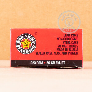 Image of the 223 REM RED ARMY STANDARD 56 GRAIN FMJ (1000 ROUNDS) available at AmmoMan.com.