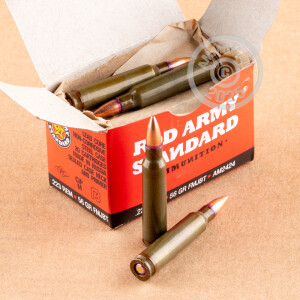 Photograph showing detail of 223 REM RED ARMY STANDARD 56 GRAIN FMJ (1000 ROUNDS)