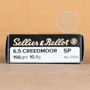 Photo of 6.5MM CREEDMOOR soft point ammo by Sellier & Bellot for sale.