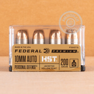 Image of 10MM FEDERAL PERSONAL DEFENSE HST 200 GRAIN JHP (200 ROUNDS)