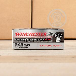 Photograph showing detail of 243 WIN WINCHESTER DEER SEASON XP 95 GRAIN PT (20 ROUNDS)