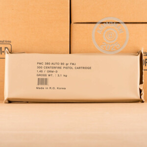 Photograph showing detail of 380 ACP PMC BRONZE BATTLE PACK 90 GRAIN FMJ (900 ROUNDS)