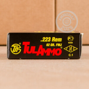 Photo detailing the 223 REM TULA 62 GRAIN FMJ (20 ROUNDS) for sale at AmmoMan.com.