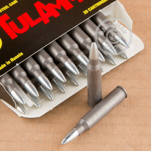 Photo detailing the 223 REM TULA 62 GRAIN FMJ (20 ROUNDS) for sale at AmmoMan.com.