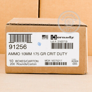 Image of 10mm AUTO HORNADY CRITICAL DUTY 175 GRAIN FLEXLOCK (20 ROUNDS)