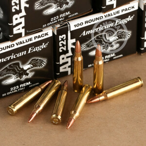 Image of 223 REM FEDERAL AMERICAN EAGLE 55 GRAIN FMJBT (500 ROUNDS IN AMMO CAN)