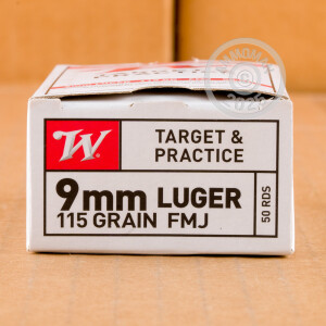 Image of the 9MM WINCHESTER 115 GRAIN FMJ (500 ROUNDS) available at AmmoMan.com.