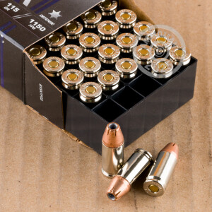 Photograph showing detail of 9MM LUGER FIOCCHI XTP 115 GRAIN JHP (500 ROUNDS)