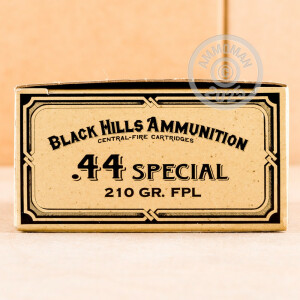 Image of the 44 SPECIAL BLACK HILLS AMMUNITION 210 GRAIN LEAD FLAT POINT (50 ROUNDS) available at AmmoMan.com.