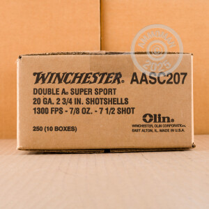 Photograph showing detail of 20 GAUGE WINCHESTER AA 2-3/4" 7/8 OZ. #7.5 SHOT (250 ROUNDS)