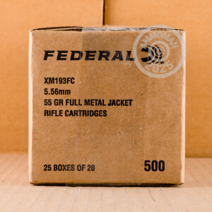 Photo of 5.56x45mm Full Metal Jacket Boat Tail (FMJ-BT) ammo by Federal for sale.
