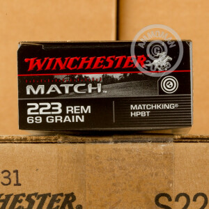 Image of 223 REMINGTON WINCHESTER MATCH 69 GRAIN BTHP (20 ROUNDS)