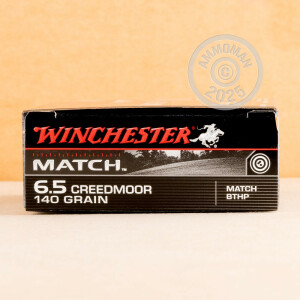 Image of the 6.5 CREEDMOOR WINCHESTER MATCH 140 GRAIN HPBT (200 ROUNDS) available at AmmoMan.com.