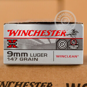 Image of 9mm Luger ammo by Winchester that's ideal for shooting indoors, Subsonic, training at the range.