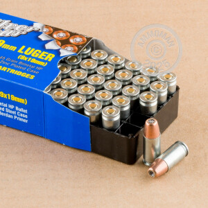 An image of 9mm Luger ammo made by Silver Bear at AmmoMan.com.