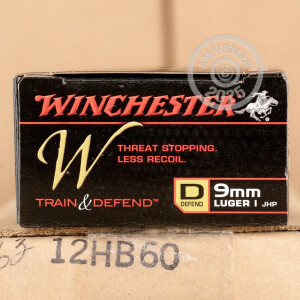 Image detailing the nickel-plated brass case and boxer primers on the Winchester ammunition.