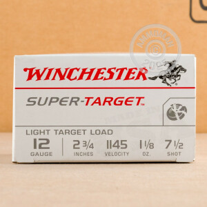 Image of 12 GAUGE WINCHESTER SUPER TARGET 2-3/4" #7.5 SHOT (25 ROUNDS)