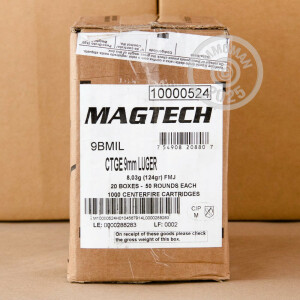 Photo of 9mm Luger FMJ ammo by Magtech for sale at AmmoMan.com.