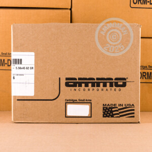 Image of 223 REM AMMO INC. 62 GRAIN FMJ SS109 (200 ROUNDS)