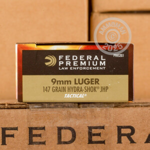 A photo of a box of Federal ammo in 9mm Luger.