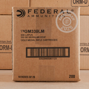 Image detailing the brass case on the Federal ammunition.