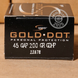 Image of .45 GAP SPEER GOLD DOT 200 GRAIN JHP (20 ROUNDS)