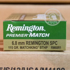 Image of the 6.8MM SPC REMINGTON PREMIER MATCH 115 GRAIN HPBT (20 ROUNDS) available at AmmoMan.com.