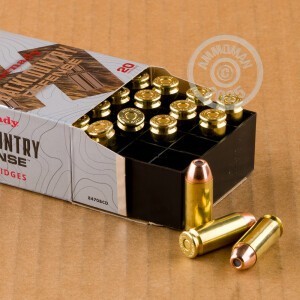Image of 10mm ammo by Hornady that's ideal for home protection.