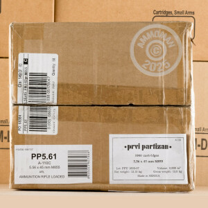 Photo detailing the 5.56X45 PRVI PARTIZAN M855 62 GRAIN FMJ (20 ROUNDS) for sale at AmmoMan.com.