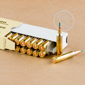 Photo detailing the 5.56X45 PRVI PARTIZAN M855 62 GRAIN FMJ (20 ROUNDS) for sale at AmmoMan.com.