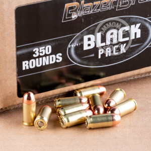 Image of Blazer Brass .380 Auto pistol ammunition.