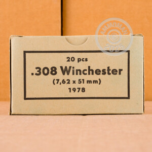 Photo detailing the 308 WIN SELLIER & BELLOT MILITARY SURPLUS 147 GRAIN FMJ (500 ROUNDS) *CORROSIVE* for sale at AmmoMan.com.