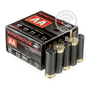 Photo detailing the 12 GAUGE WINCHESTER AA 2-3/4" 1 OZ. #7.5 SHOT (250 ROUNDS) for sale at AmmoMan.com.