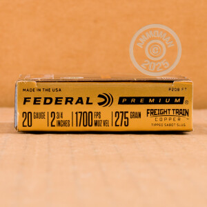 Image of 20 GAUGE FEDERAL FREIGHT TRAIN COPPER 2-3/4" 275 GRAIN SABOT SLUG (50 ROUNDS)