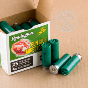 Image of 12 GAUGE REMINGTON GUN CLUB TARGET LOAD LOW RECOIL 2-3/4" 1-1/8 OZ. #8 SHOT (25 ROUNDS)