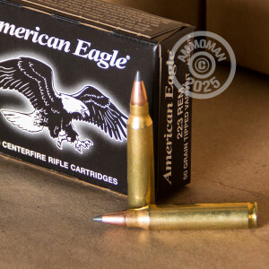 Photograph showing detail of 223 REM. FEDERAL AMERICAN EAGLE 50 GRAIN POLYMER TIPPED VARMINT (500 ROUNDS)