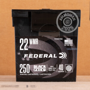 Image of 22 WMR FEDERAL BLACK PACK 40 GRAIN FMJ (250 ROUNDS)