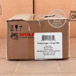 Image of 9MM WOLF SPAM CAN 115 GRAIN FMJ (900 ROUNDS)