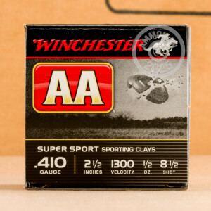 Photograph showing detail of 410 BORE WINCHESTER AA 2-1/2" 1/2 OZ. #8.5 SHOT (250 ROUNDS)