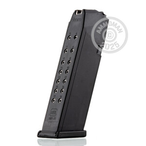 Photograph showing detail of 9MM GLOCK 17 MAGAZINE OEM 17 ROUND GENERATION 4 (1 MAGAZINE)