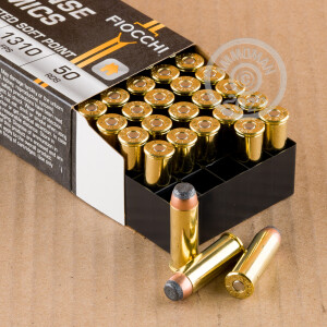 A photo of a box of Fiocchi ammo in 44 Remington Magnum.