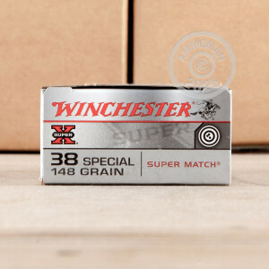 Image of 38 SPECIAL WINCHESTER SUPER-X 148 GRAIN SUPER MATCH WAD CUTTER (50 ROUNDS)