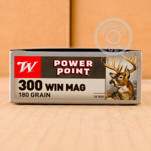 Photograph showing detail of 300 WIN MAG WINCHESTER 180 GRAIN SUPER-X POWER POINT (20 ROUNDS)