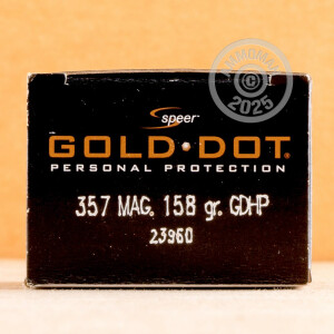 Image of .357 MAGNUM SPEER GOLD DOT 158 GRAIN JHP (20 ROUNDS)