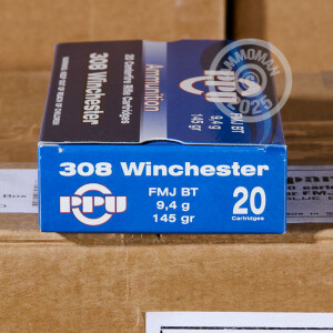 Image of 308 / 7.62x51 ammo by Prvi Partizan that's ideal for training at the range.